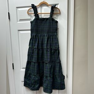 J. Crew Blackwatch Tartan Tiered Nap Dress